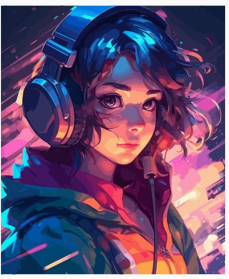 Алмазная мозайка 'Красивая музыка' (блест.) 22х32 см, с подрамником. 24 цвета, НД-0820