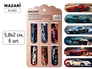 Набор закладок магнитных АВТО, 5.8х2см. М-3392