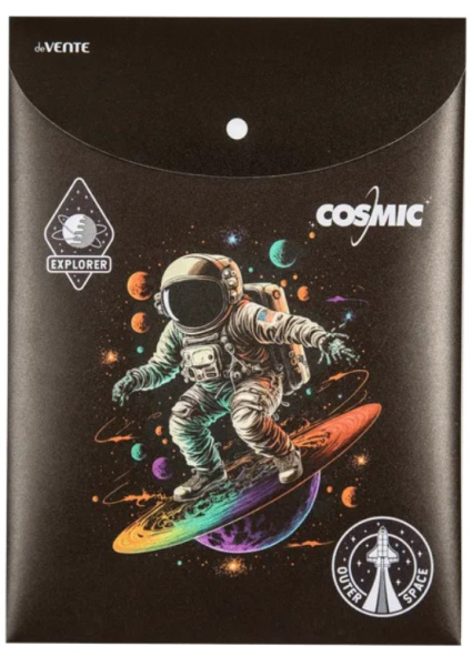Папка-конверт на кнопке 'deVENTE. Cosmic' A4 (240х330 мм) 300 мкм, 3079404